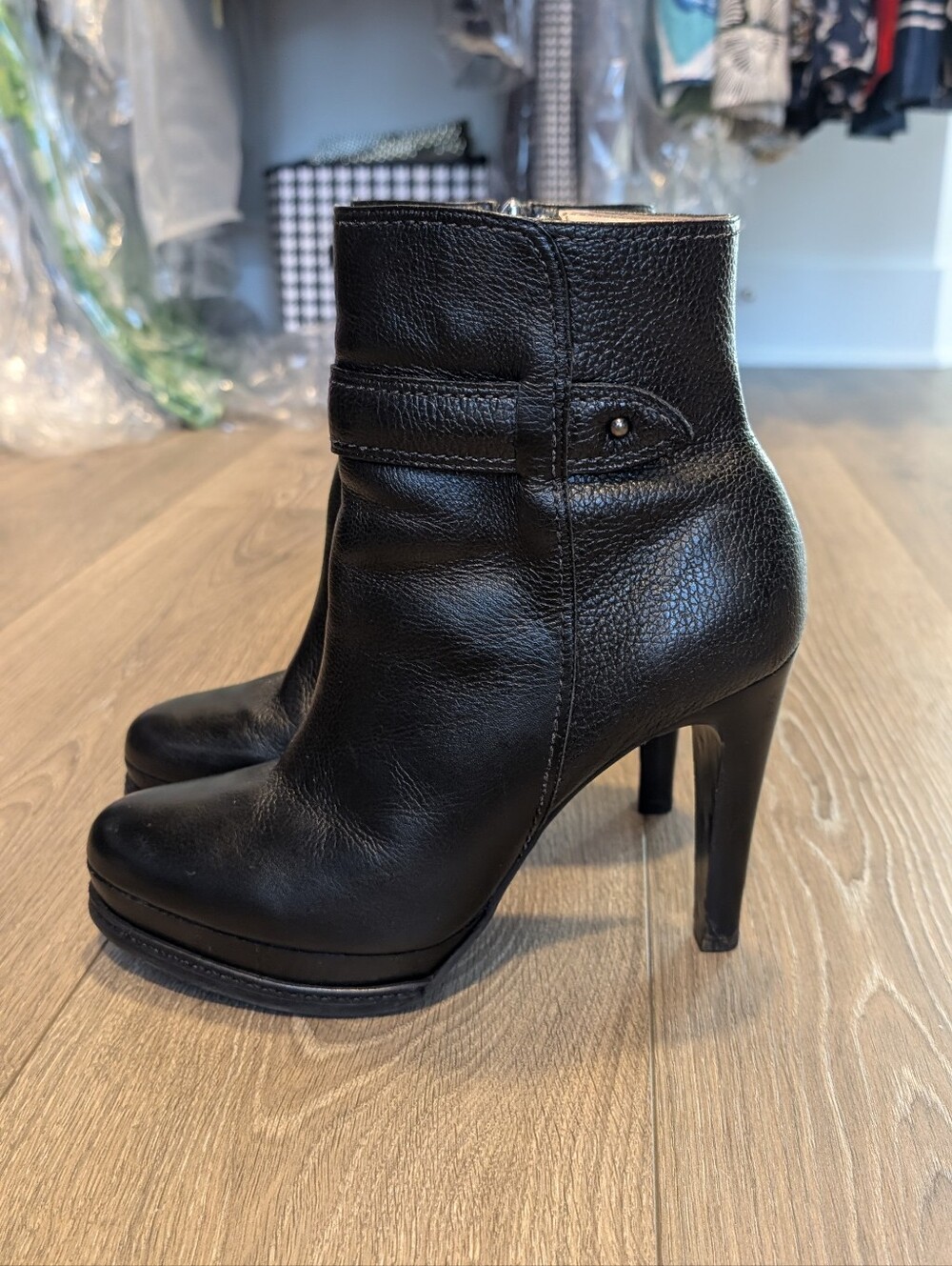 Talbots Black Leather Women's Ankle Boots